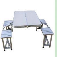Sell  outdoor siamesed aluminum dinning-table and seats