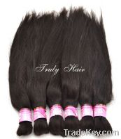 Sell Brazilian virgin hair bulk, natural straight