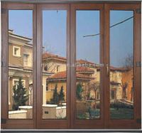 Sell wooden folding doors with aluminum cladding