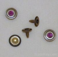 brass crystal rivet