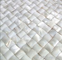 Sell natural white color shell mosaic