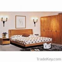 Solid Wood Bed, Wardrobe, Night Stand, 1 Set MOQ, Available in Natur
