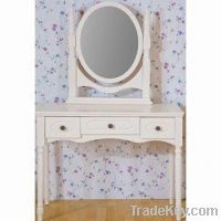 Solid Wood Makeup Desk with Mirror, Measuring 1, 000 x 500 x 1, 480mm, M