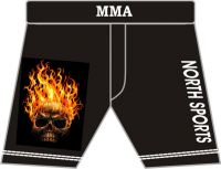 MMA SHORTS burning skull