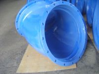 Double socket bend for ductile iron pipe