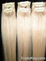Sell Blonde Single Clips in human hair extension