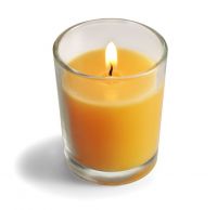Sell scented wax in glass cup, fragrance candle in glass cup