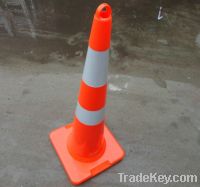 Sell 36" Solid Orange Narrow PVC Cone with Handle and Gripping Surface