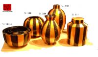Sell bamboo, lacquer vase, bowls