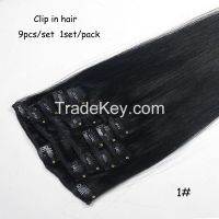 Long Clip in Hair Extension half full head 100% real natural hair Extentions