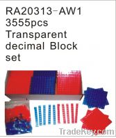 Sell 3555PCS Transparent  Decimal Block  Set