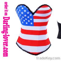 USA Flag Sexy Lingerie Fashion Corsets