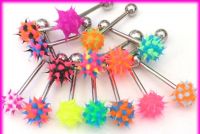 Sell 3mm silicone spiky ball tongue rings