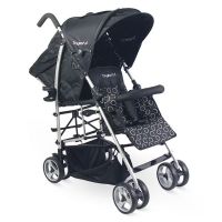 Lightweight easy-folded twins baby stroller with canopy