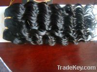 Sell deep wavy Brazilian hair weaving