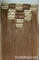 Blond Indian remy clips in hair extension