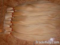 Silky straight blond color remy human hair bulk