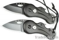 Sell Buck cuttlefished pocket knife clasp knife black aluminium hilt