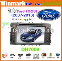 7" Win CE 6.0 car dvd player for ford focus Bluetooth GPS 3g Stereo FM Steering wheel control touch screen DH7009