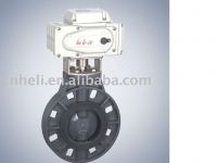UPVC butterfly valve with electric actuator