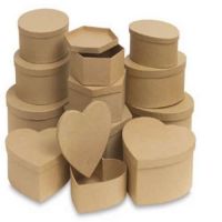 Kraft paper boxes, plain heart shape, Square, Round, Rectangle, Star shape boxes