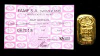 PAMP 100 gram Gold Bar 999.9 with Assay Certificate - $6, 000