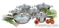 S/S hollow handle 12 pcs cookware sets(WW-C052A)