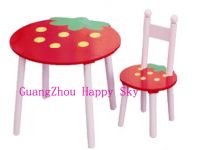 Sell Wooden children furniture Promotional toys Strawberry Table Chair