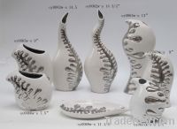 Sell Embossed Silver Plated Ceramic Vases