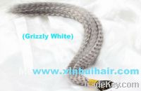 Wholesale Grizzly Synthetic Feather Hair Extension WHITE Color