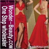 Sell Red Exotic Long Evening Dress w3644