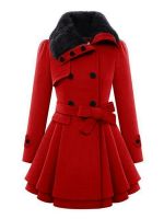 2017 Plus Size Women Winter Trench Coat Fashion Women Slim Long Double-Breasted Wool Coat WT51956