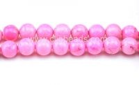 Sell Hot Pink Magnesite Rounds Gemstone Beads