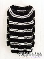 Sell Ladies Striped Sweater 6298
