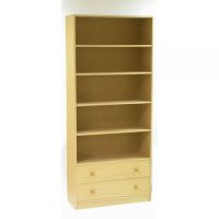 00732 5-Shelf 2-Drawer Bookcase