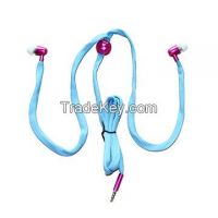 Novelty Shoelace Wired Earphones, Dulux Metal/In-ear Style/Various Colors/Mic Optional/Logo Prin