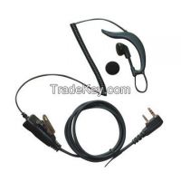 Ear Hook Two-way Radio Headset with In-Line PTT Box, High Quality, Small MOQ and Good Price