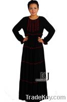 Sell 2012 raffle silk cotton maxi dress abaya dubai black abaya