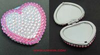 Sell promotioan cosmetic mirror with crystal deco