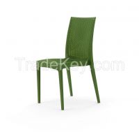 Rattan Green  plastic chair