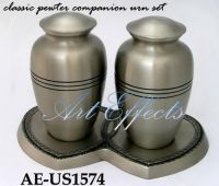 Solid Brass Classic Pewter Companion Urns