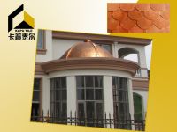 Fish scale copper roofing tile