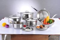 Tri-ply  stainless steel cookware