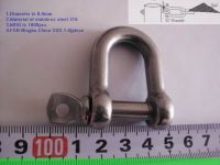 Sell marine grade 316 stainless shade sail hardware D shackle 8.0mm(A4