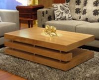 rectangle coffee table in walnut veneer wood finish