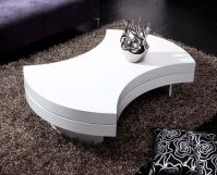White Gloss Coffee Table With Turnable Top
