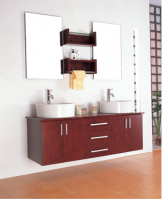 Customized Pvc Bathroom Cabinet Wood Color