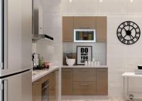 Modern Style White PVC high glossy door Kitchen Cabinet