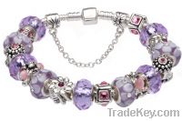 Beautiful silver European charm gift bead bracelets jewelry AE01