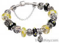 Beautiful silver European charm gift bead bracelets jewelry GO31